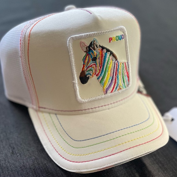 GooriHat Gay Pride Proud Zebra Rainbow - Picture 1 of 6